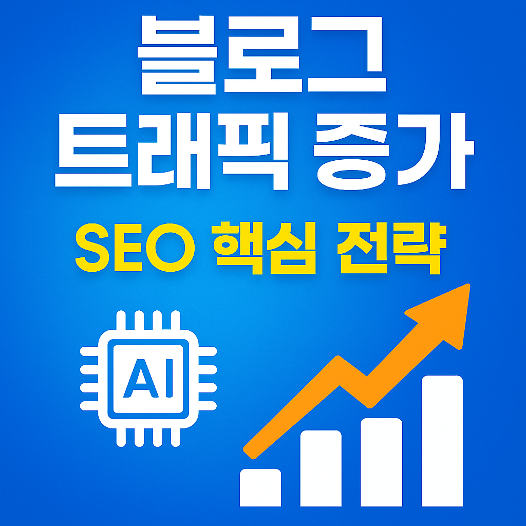 블로그 트래픽 증가를 위한 SEO 핵심 전략, AI 최적화 그래픽